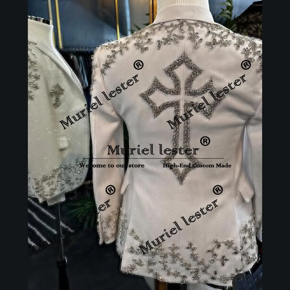 Metallic Beaded Stones Wedding Suits For Men Slim Fit Single Breasted Groom Tuxedos Customized 2 Pieces Man Formal Party Dress
Metallic Beaded Stones Wedding Suits For Men Slim Fit Single Breasted Groom Tuxedos Customized 2 Pieces Man Formal Party Dress