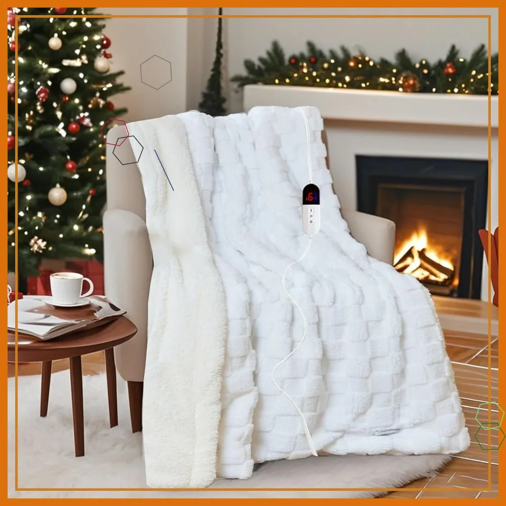 Электрическое одеяло с подогревом - мягкое фланелевое, 6 уровней нагрева, автоматическое отключение, быстрый нагрев, сертифицировано ETL и FCC, 50x60 дюймов
Электрическое одеяло с подогревом - мягкое фланелевое, 6 уровней нагрева, автоматическое отключение, быстрый нагрев, сертифицировано ETL и FCC, 50x60 дюймов