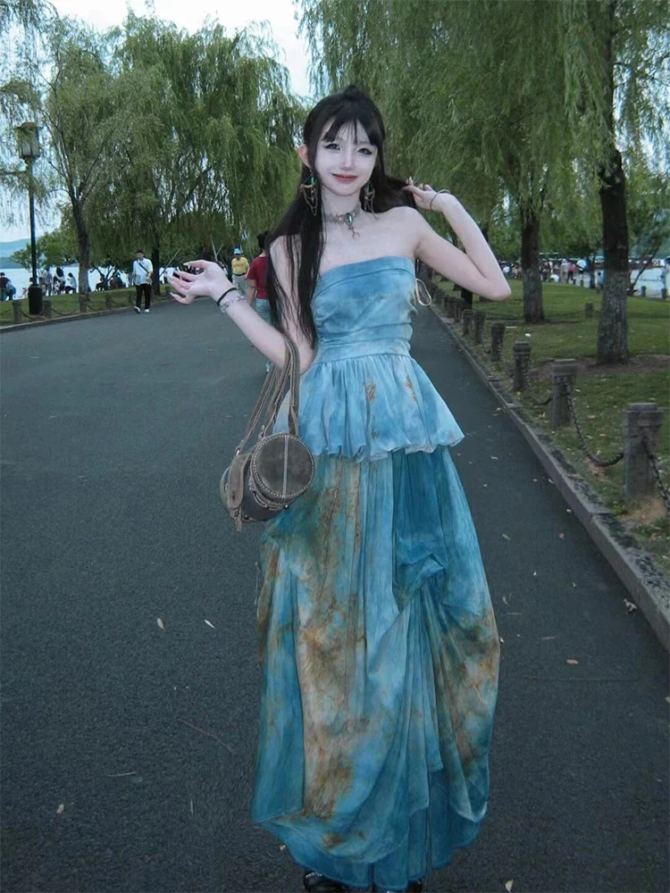 New Chinese Style Puffy Sleeve Midi Skirt Two Piece Set Summer Fashionable Pure Desire Wind Irregular Top Half Body Skirt
New Chinese Style Puffy Sleeve Midi Skirt Two Piece Set Summer Fashionable Pure Desire Wind Irregular Top Half Body Skirt