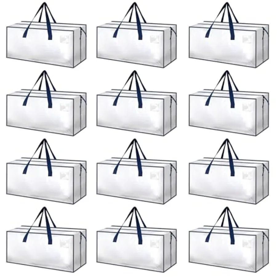 12 Pack Extra Large Moving Bags with Zippers and s, Heavy-Duty Storage Tote Moving Boxes for Dorm Room Essentials Storage Bags
12 Pack Extra Large Moving Bags with Zippers and s, Heavy-Duty Storage Tote Moving Boxes for Dorm Room Essentials Storage Bags