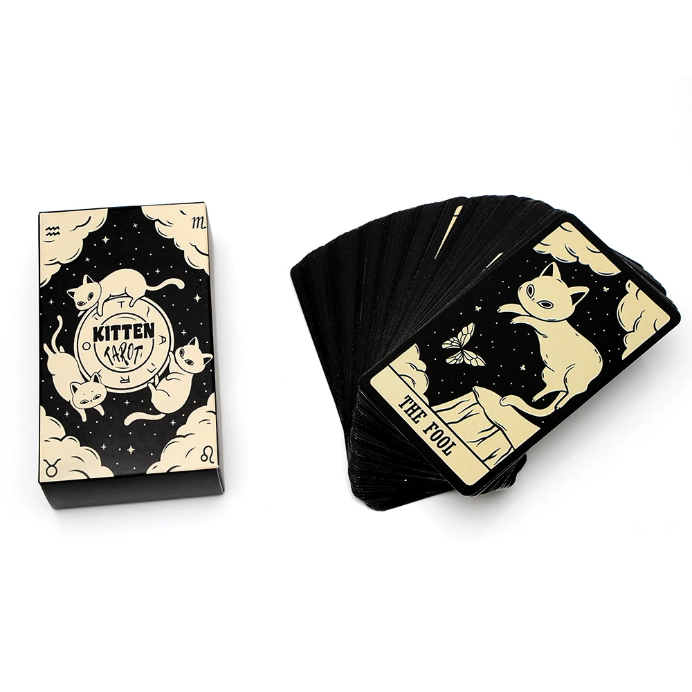 Kitten 78pcs Cards Deck Tarot Cards Oracle Card Fate Divination Leisure Entertainment Family Gatherings Tarot Card Board Game
Kitten 78pcs Cards Deck Tarot Cards Oracle Card Fate Divination Leisure Entertainment Family Gatherings Tarot Card Board Game