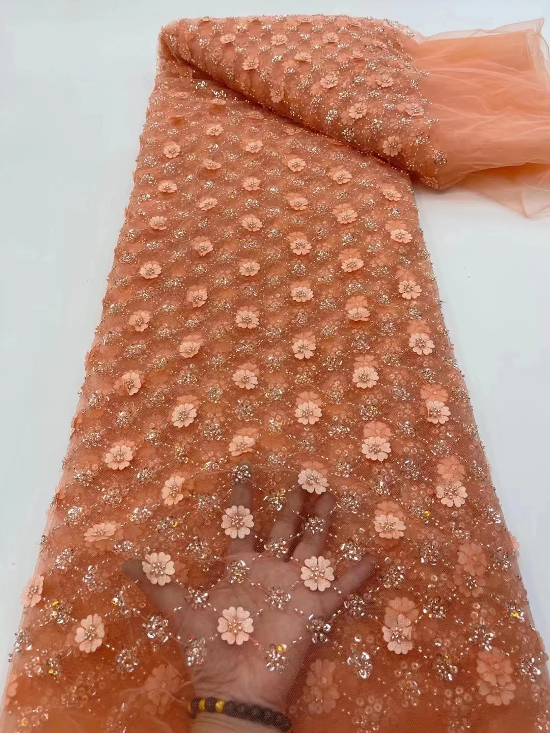African Colorful Sequins Lace Fabric With Bead Sequins For Bridal Dress Luxury Evening Dress French Nigerian Beaded Lace 5 Yards
African Colorful Sequins Lace Fabric With Bead Sequins For Bridal Dress Luxury Evening Dress French Nigerian Beaded Lace 5 Yards