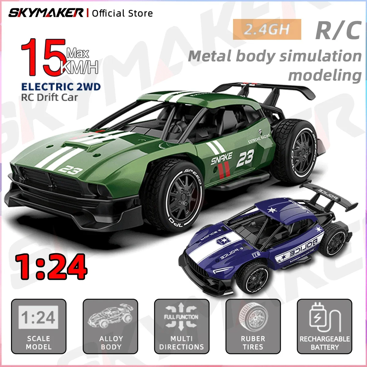 Sulong RC автомобиль металлический 1/24 скорость с дистанционным управлением мини-модель игрушки 2,4G автомобиль электрический гоночный дрифт RC автомобиль игрушки для подарков
Sulong RC автомобиль металлический 1/24 скорость с дистанционным управлением мини-модель игрушки 2,4G автомобиль электрический гоночный дрифт RC автомобиль игрушки для подарков