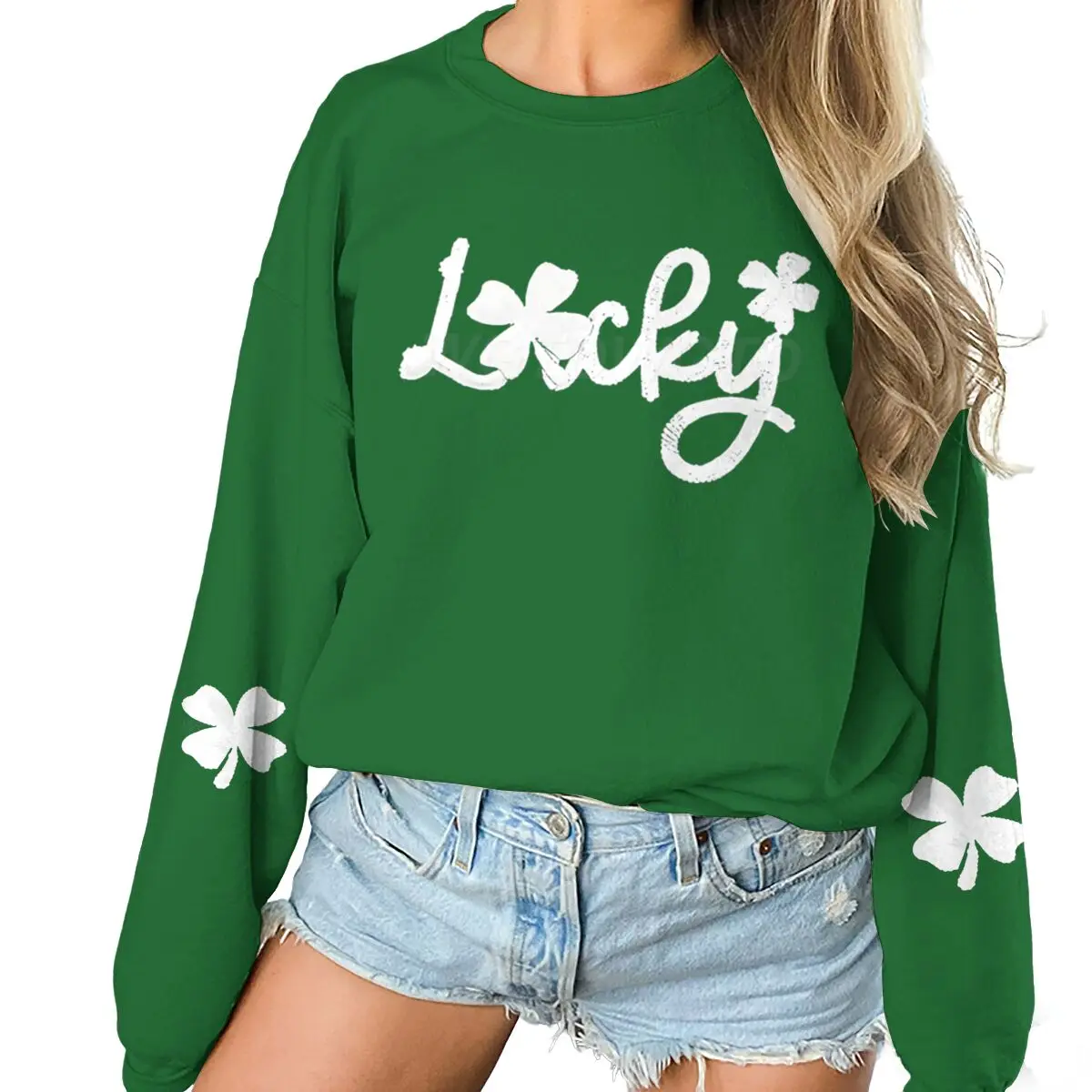 Классические женские толстовки ко Дню Святого Патрика, топ с ретро-принтом в виде клевера, футболка на удачу ко Дню Ирландии, пуловер с длинными рукавами для девочек
Классические женские толстовки ко Дню Святого Патрика, топ с ретро-принтом в виде клевера, футболка на удачу ко Дню Ирландии, пуловер с длинными рукавами для девочек