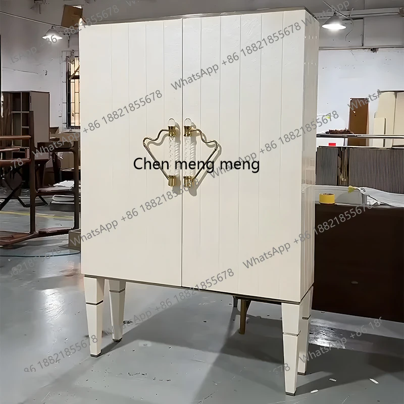 French solid wood wine cabinet Modern simple wine locker Storage cream style dining side cabinet
French solid wood wine cabinet Modern simple wine locker Storage cream style dining side cabinet