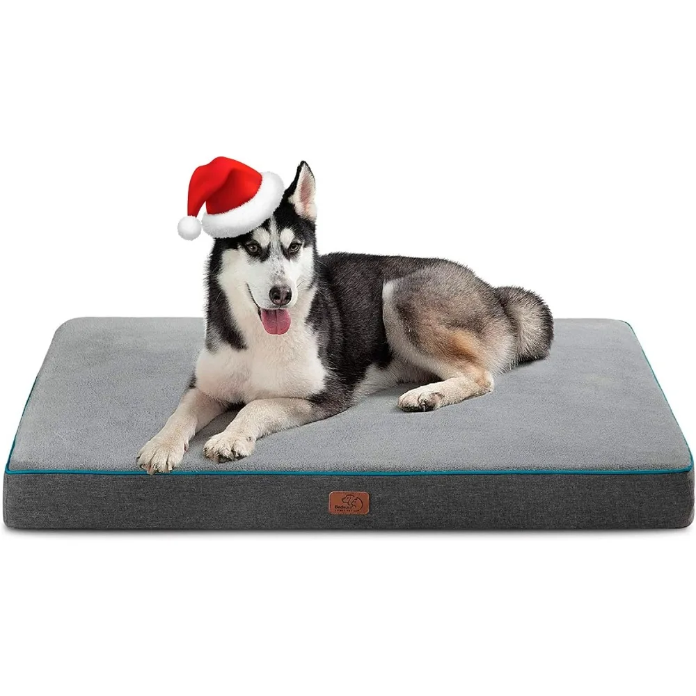 Большая ортопедическая кровать для собак из пены с эффектом памяти с моющимся чехлом, нескользящим основанием, серая
Большая ортопедическая кровать для собак из пены с эффектом памяти с моющимся чехлом, нескользящим основанием, серая