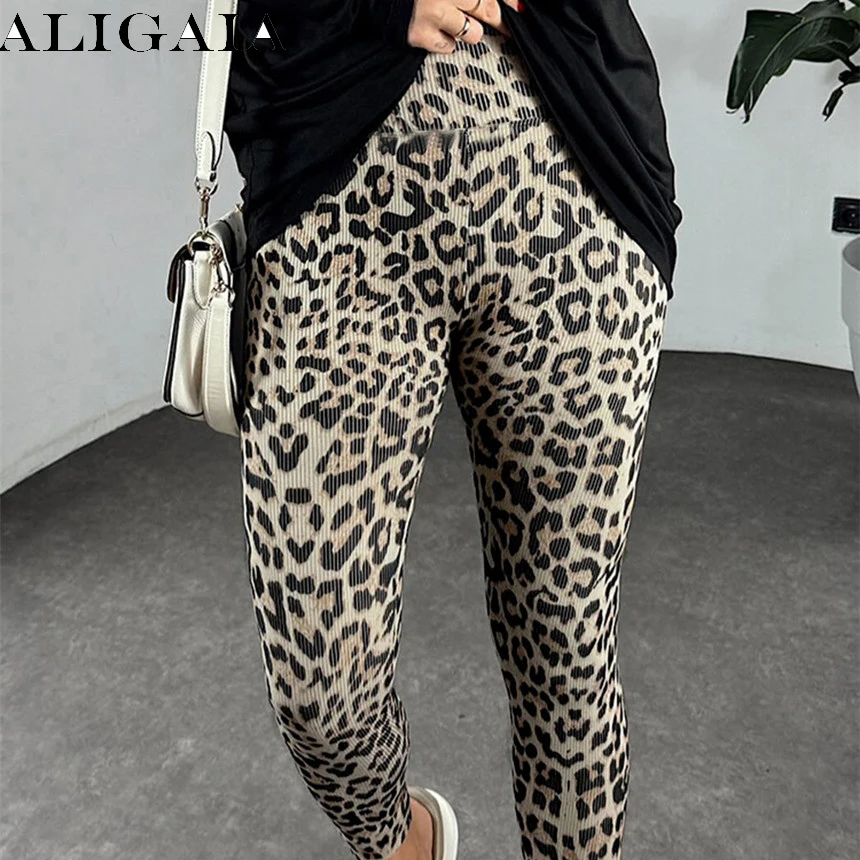 Aligaia 2026 Spring High Waist Leopard Print High Stretch Silm Pants Women's Knitted Fabric Casual Trousers Fem Casual New
Aligaia 2026 Spring High Waist Leopard Print High Stretch Silm Pants Women's Knitted Fabric Casual Trousers Fem Casual New