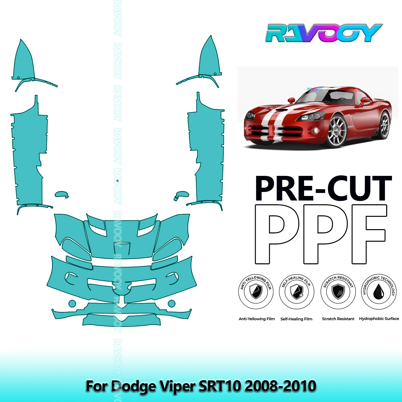 8.5Mil Precut Paint Protection Film PPF Clear Bra Front Kit+Doors For Dodge Viper SRT10 2008-2010
8.5Mil Precut Paint Protection Film PPF Clear Bra Front Kit+Doors For Dodge Viper SRT10 2008-2010