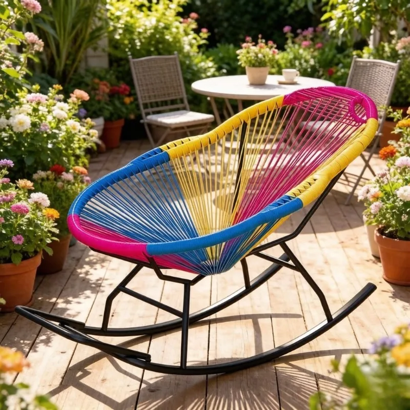Rainbow Rattan Rocking Chair, Thickened Leisure Nap Recliner for Outdoor Balcony
Rainbow Rattan Rocking Chair, Thickened Leisure Nap Recliner for Outdoor Balcony