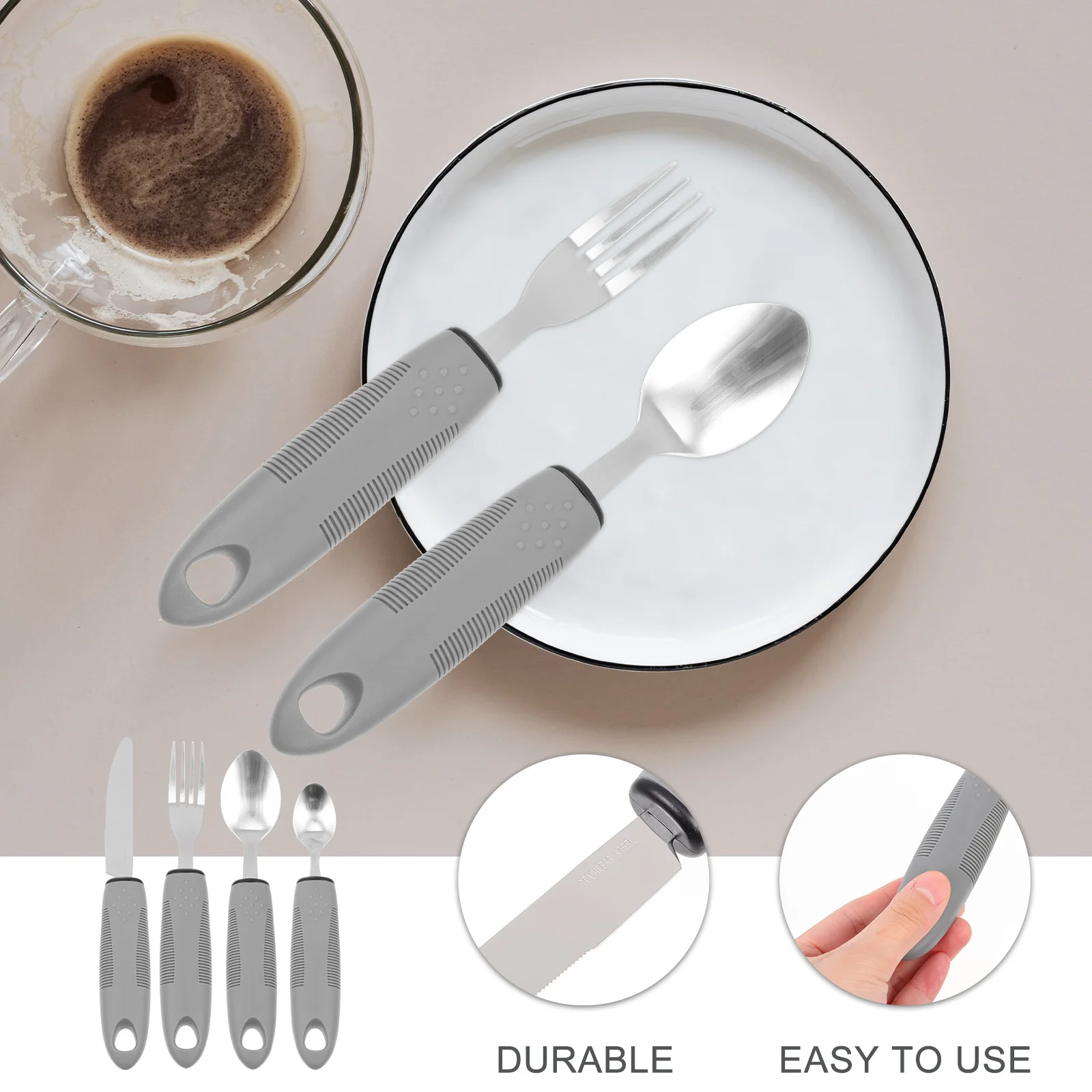 1Set Anti-Shake Adaptive Eating Utensils Set Safe Non-Slip Raised Handle Elderly Rehabilitation Tableware Adaptive Utensils
1Set Anti-Shake Adaptive Eating Utensils Set Safe Non-Slip Raised Handle Elderly Rehabilitation Tableware Adaptive Utensils