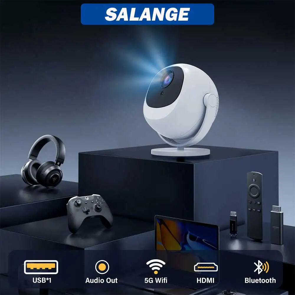 Salange P360 Mini Projetor Projeção Estilo Livre Android 4K Suporta 1280*720P Dual Wi-Fi LED Portátil Home Theater para Exterior
Salange P360 Mini Projetor Projeção Estilo Livre Android 4K Suporta 1280*720P Dual Wi-Fi LED Portátil Home Theater para Exterior