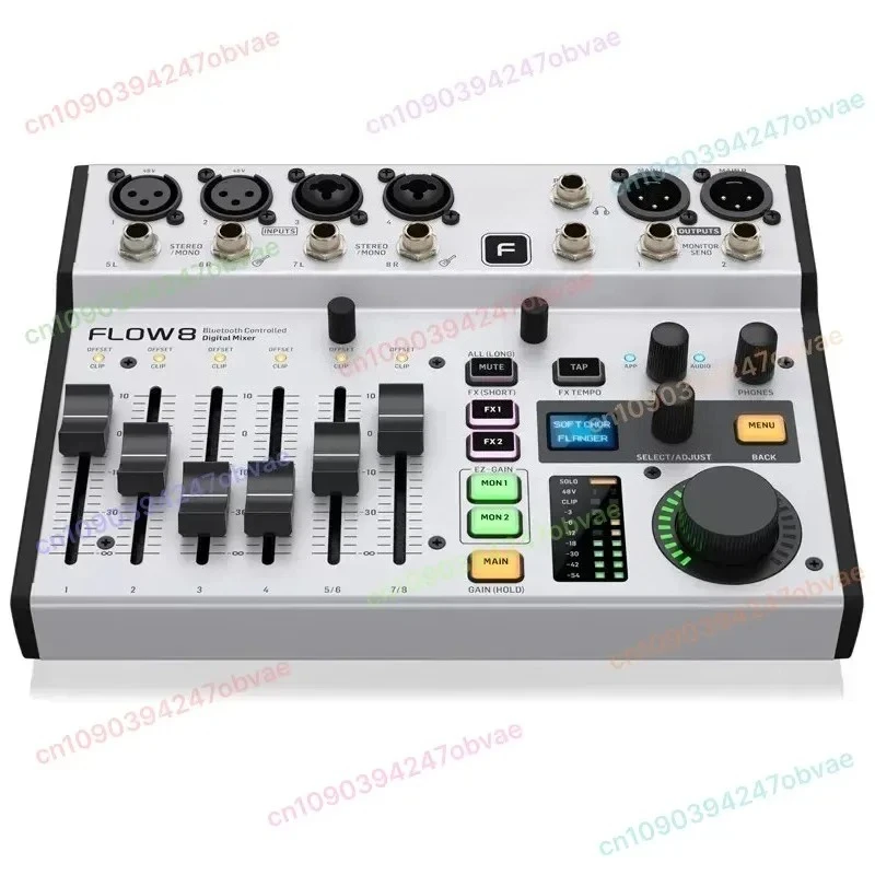 8-input digital mixer 2 FX processors and USB/audio interface with bluetooth audio and app control 
8-input digital mixer 2 FX processors and USB/audio interface with bluetooth audio and app control