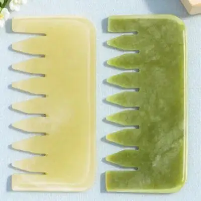 2Pcs Jade Massage Combs Head Scalp Massager Durable Jade Hair Comb Relaxing Gua Sha Scraping Massage Comb Gua Sha Combs
2Pcs Jade Massage Combs Head Scalp Massager Durable Jade Hair Comb Relaxing Gua Sha Scraping Massage Comb Gua Sha Combs