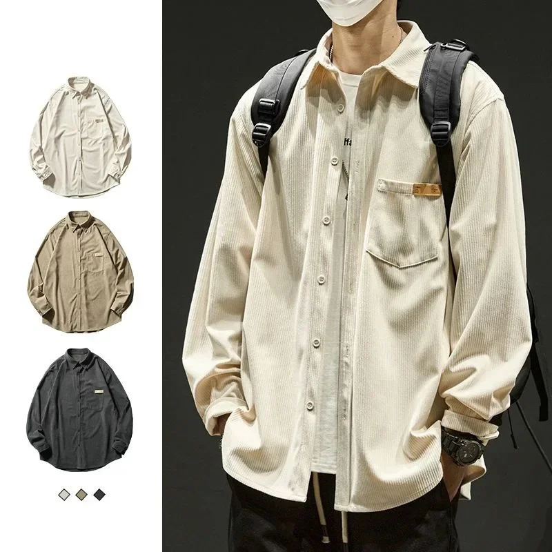 Autumn Long Sleeve Corduroy Shirts for Men Plain Y2K Vintage Cargo Shirt New Korean Fashion Loose Streetwear Blouses Clothes
Autumn Long Sleeve Corduroy Shirts for Men Plain Y2K Vintage Cargo Shirt New Korean Fashion Loose Streetwear Blouses Clothes