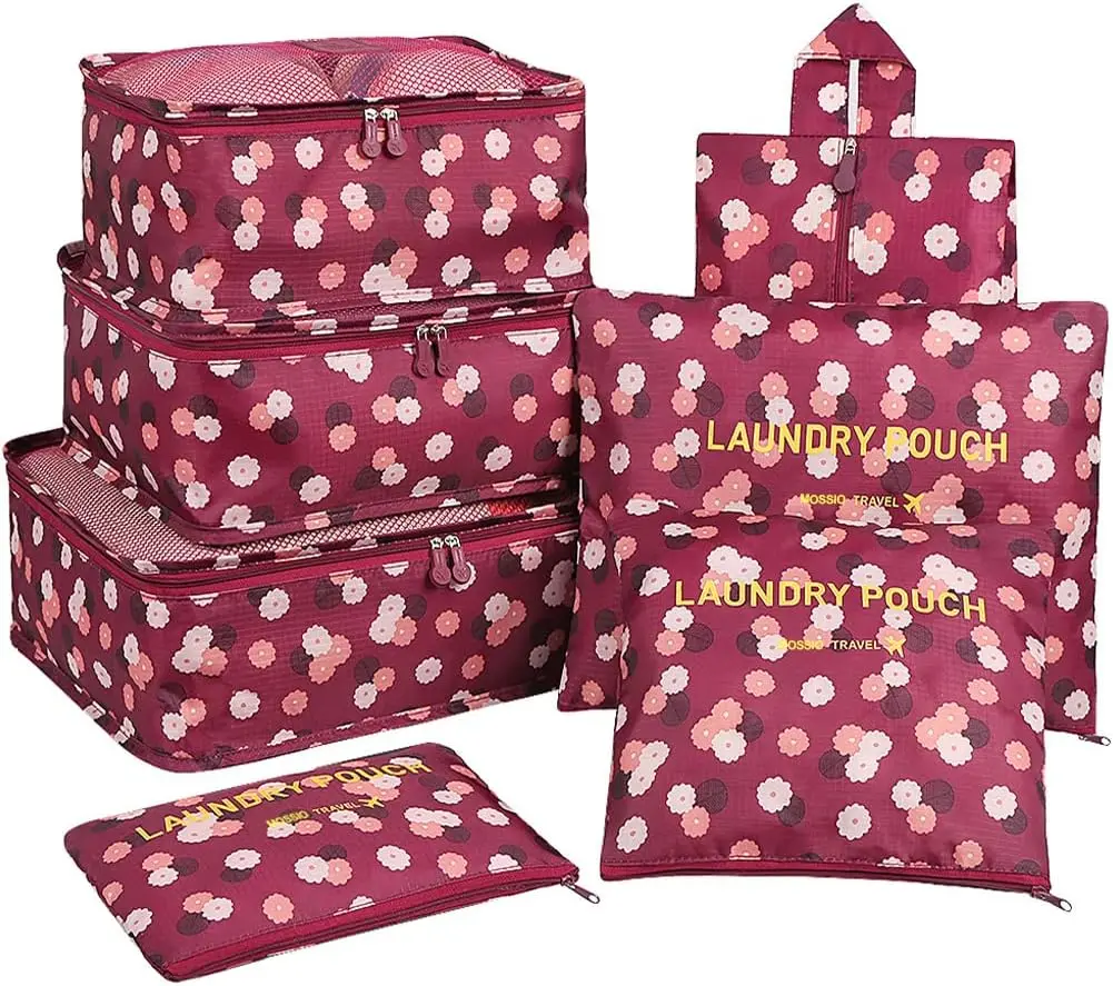 7-Piece Travel Packing Cubes Set with Shoe Bag - Luggage Organizer for Carry-On
7-Piece Travel Packing Cubes Set with Shoe Bag - Luggage Organizer for Carry-On