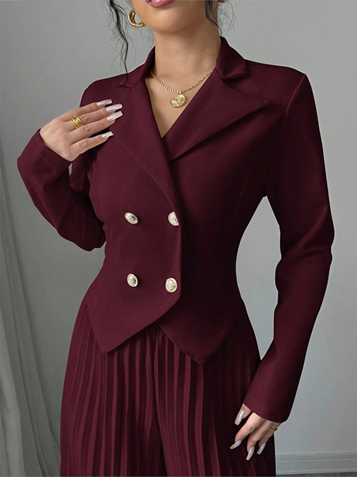 Allingentle Fold Skirt SuitWomen's 2 Piece Suit Set Party Outfits Elegant Dress Pantsuit Set Customize
Allingentle Fold Skirt SuitWomen's 2 Piece Suit Set Party Outfits Elegant Dress Pantsuit Set Customize