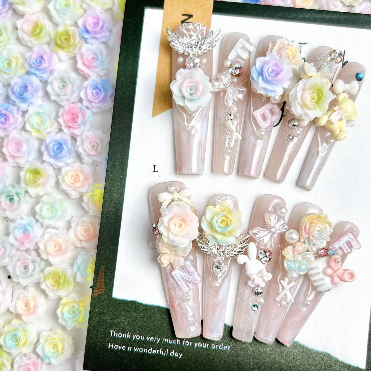 3D Resin Colorful Gradient Resin Soft Flower Nail Charms Glow-in-the-Dark Flower Mixed Nail Art Decorations Manicure DIY Parts
3D Resin Colorful Gradient Resin Soft Flower Nail Charms Glow-in-the-Dark Flower Mixed Nail Art Decorations Manicure DIY Parts