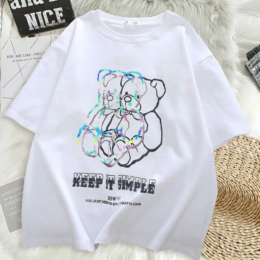 Gothic Bear Print Women T Shirts Harajuku Clothes Summer Short Sleeve Graphic Tee Streetwear Tops Female T Shirt
Gothic Bear Print Women T Shirts Harajuku Clothes Summer Short Sleeve Graphic Tee Streetwear Tops Female T Shirt