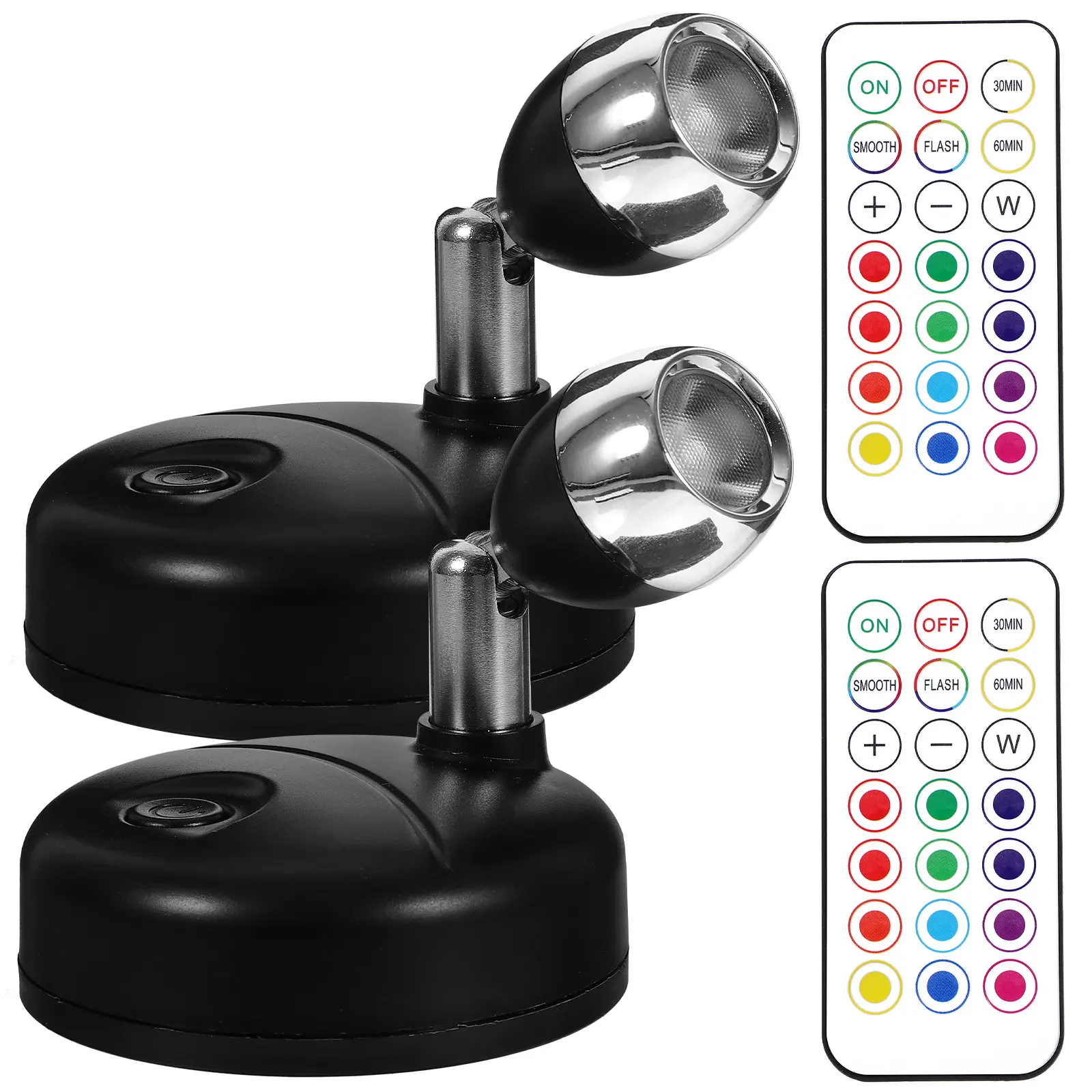 2Pcs Indoor Spot Lights Remote Control Adjustable Angle 13 Color LED Accent Lighting for Cabinets Shelves Art Displays Showcase
2Pcs Indoor Spot Lights Remote Control Adjustable Angle 13 Color LED Accent Lighting for Cabinets Shelves Art Displays Showcase