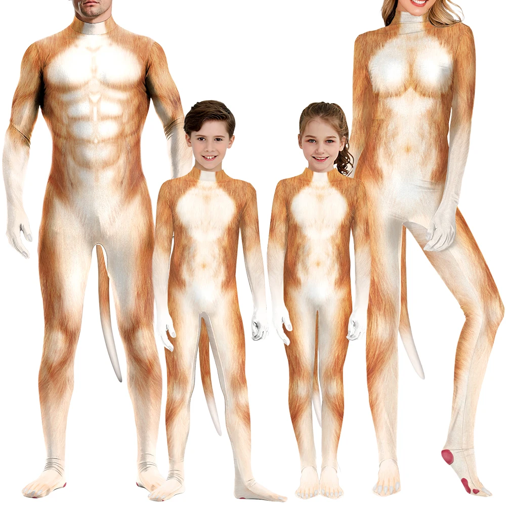 Adult Children Cosplay Animal 3D Print Costume Bodysuit Suit Long Sleeve Jumpsuit Halloween Funny Parent Child Holiday Clothes
Adult Children Cosplay Animal 3D Print Costume Bodysuit Suit Long Sleeve Jumpsuit Halloween Funny Parent Child Holiday Clothes
