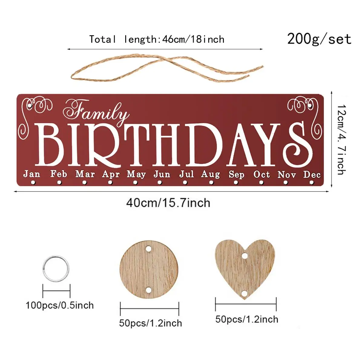 Wooden Plaque Hanging Calendar Home Decor Wall Calendars Reminder Board Colored Pendant Perfect Gifts Birthday Wedding
Wooden Plaque Hanging Calendar Home Decor Wall Calendars Reminder Board Colored Pendant Perfect Gifts Birthday Wedding