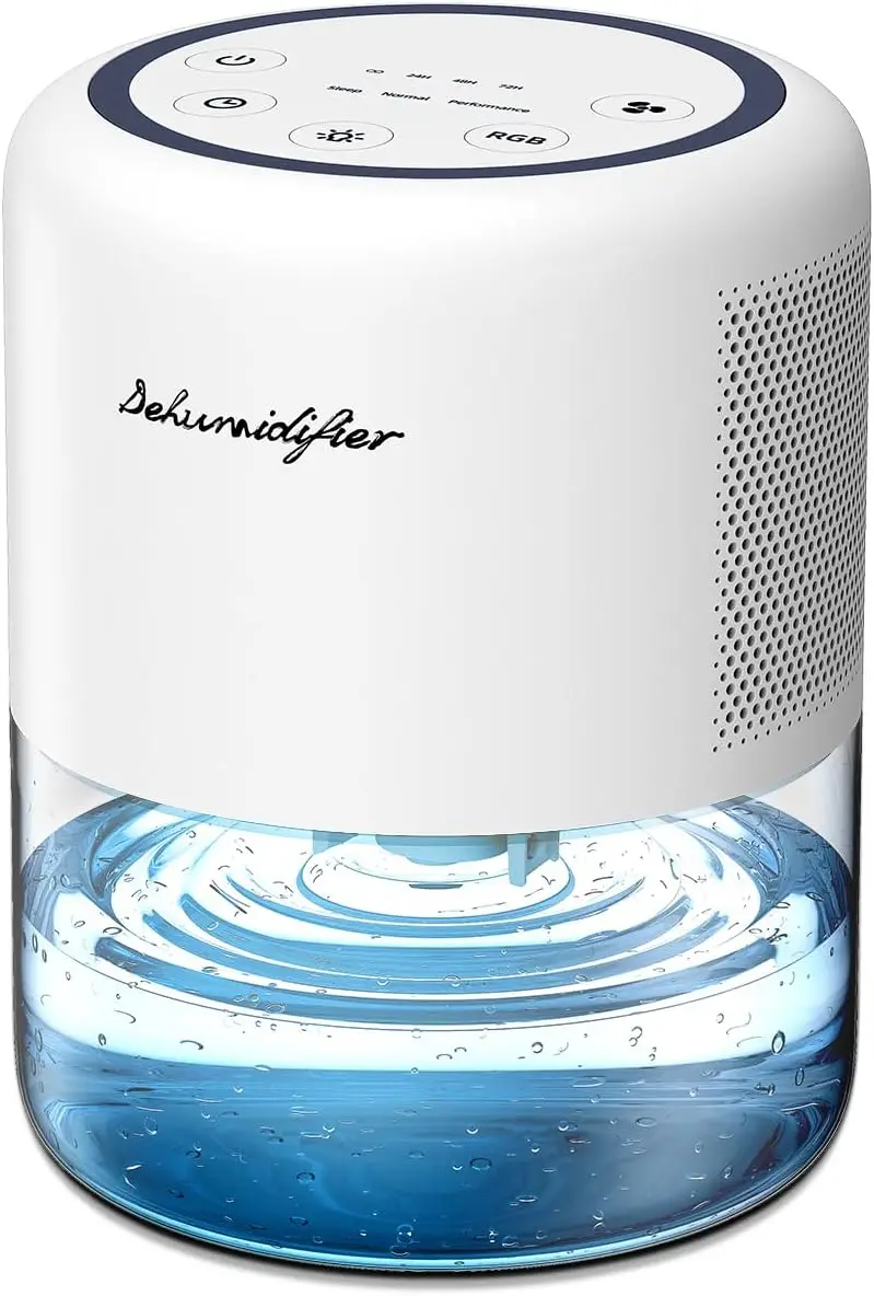 44oz (1.3L) Small Dehumidifier for Home, Auto-Off Quiet Portable with 3 Modes, Color Lights, Timer for Bedroom Bathroom Closet
44oz (1.3L) Small Dehumidifier for Home, Auto-Off Quiet Portable with 3 Modes, Color Lights, Timer for Bedroom Bathroom Closet