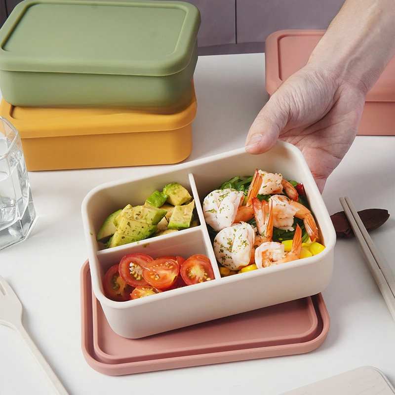 Твердый силиконовый Ланч-бокс для микроволновой печи с подогревом и 3 отделениями, герметичный, для хранения фруктов в офисе, бэнто-бокс, студенческий Ланч-бокс бэнто
Твердый силиконовый Ланч-бокс для микроволновой печи с подогревом и 3 отделениями, герметичный, для хранения фруктов в офисе, бэнто-бокс, студенческий Ланч-бокс бэнто