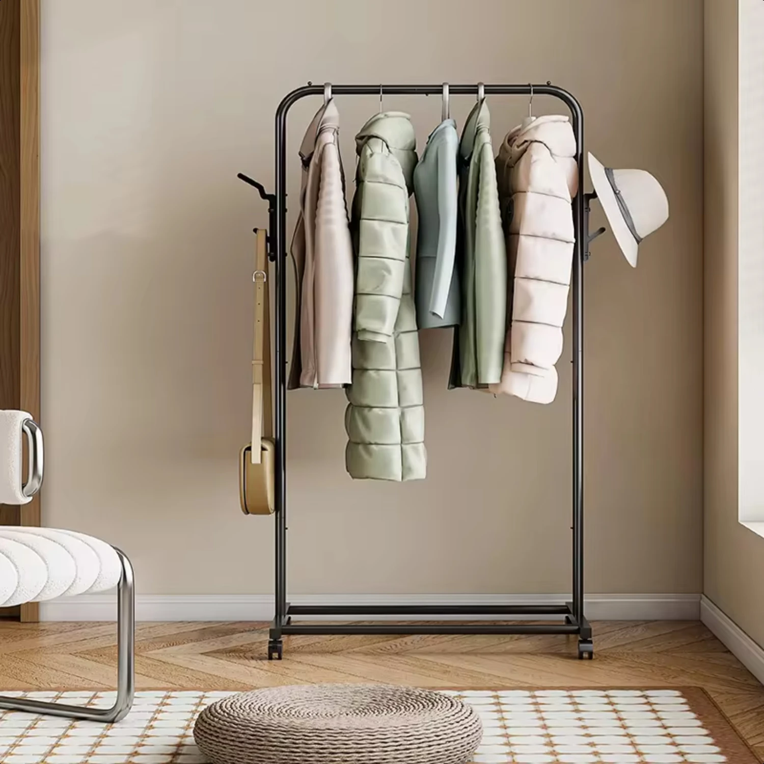 Coat Rack, Freestanding Metal Clothes Rack with Wheels, Organizer Hanging Clothes, Coats, Skirts, Shirts, Black Fre
Coat Rack, Freestanding Metal Clothes Rack with Wheels, Organizer Hanging Clothes, Coats, Skirts, Shirts, Black Fre