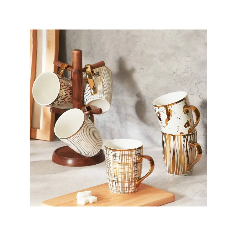 18oz Gold-Plated Ceramic Mugs Set - Ideal For Latte, Tea, Cappuccino, and Mocha - Elegant White and Gold, Multicolored, Set Of
18oz Gold-Plated Ceramic Mugs Set - Ideal For Latte, Tea, Cappuccino, and Mocha - Elegant White and Gold, Multicolored, Set Of