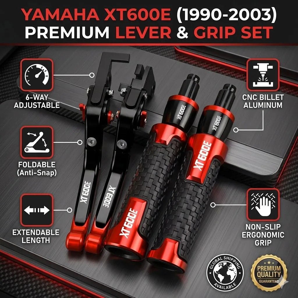 For YAMAHA XT600E XT600 E XT 600E 1990-2006 2005 2004 2003 2003 01 Adjustable Brake Clutch Lever Foldable Handle Hand Grips Set
For YAMAHA XT600E XT600 E XT 600E 1990-2006 2005 2004 2003 2003 01 Adjustable Brake Clutch Lever Foldable Handle Hand Grips Set