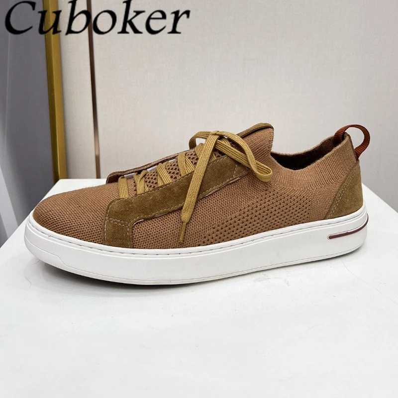 2024 Spring Knitted Lace Up Casual Sneakers Men Round Toe Suede Patchwork Flat Shoes Male Comfort Driving Walking Shoes Hombres
2024 Spring Knitted Lace Up Casual Sneakers Men Round Toe Suede Patchwork Flat Shoes Male Comfort Driving Walking Shoes Hombres