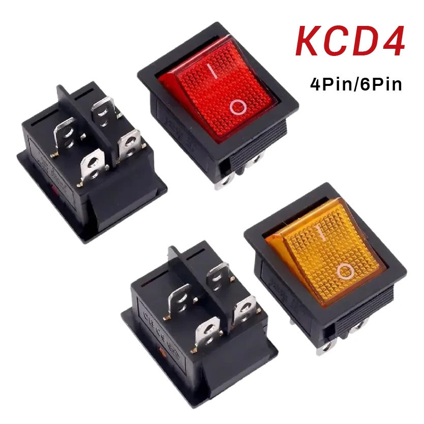 Кнопочный переключатель KCD4 4/6 контактов, 25x31 мм, ON-OFF-ON, двойной сброс/фиксация, 16А 250В, 20А 25А 125В переменного тока
Кнопочный переключатель KCD4 4/6 контактов, 25x31 мм, ON-OFF-ON, двойной сброс/фиксация, 16А 250В, 20А 25А 125В переменного тока