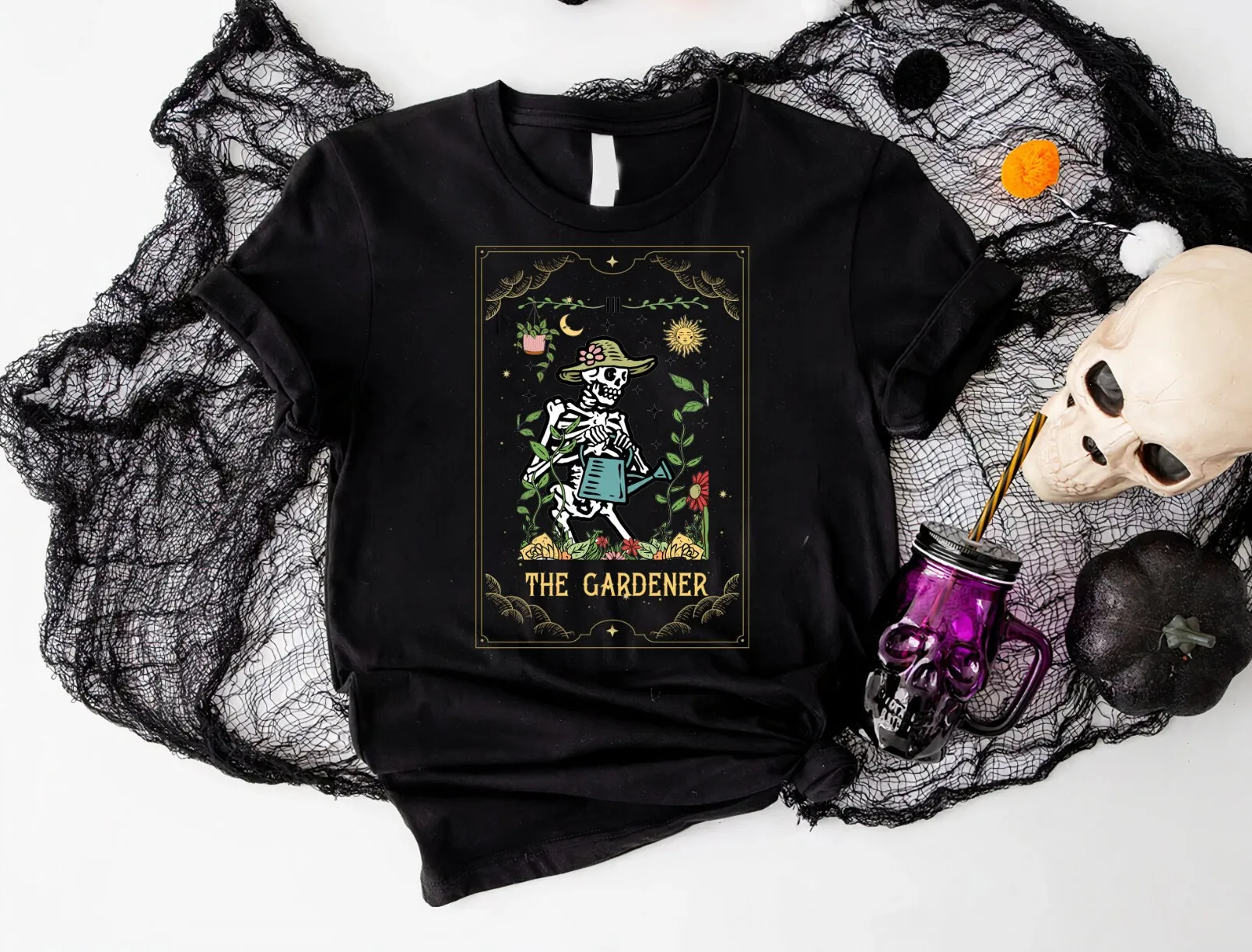 Gardener Skeleton T Shirt Plant Lover Tarot Card Garden Lady Mom Gardening Spooky 2023
Gardener Skeleton T Shirt Plant Lover Tarot Card Garden Lady Mom Gardening Spooky 2023