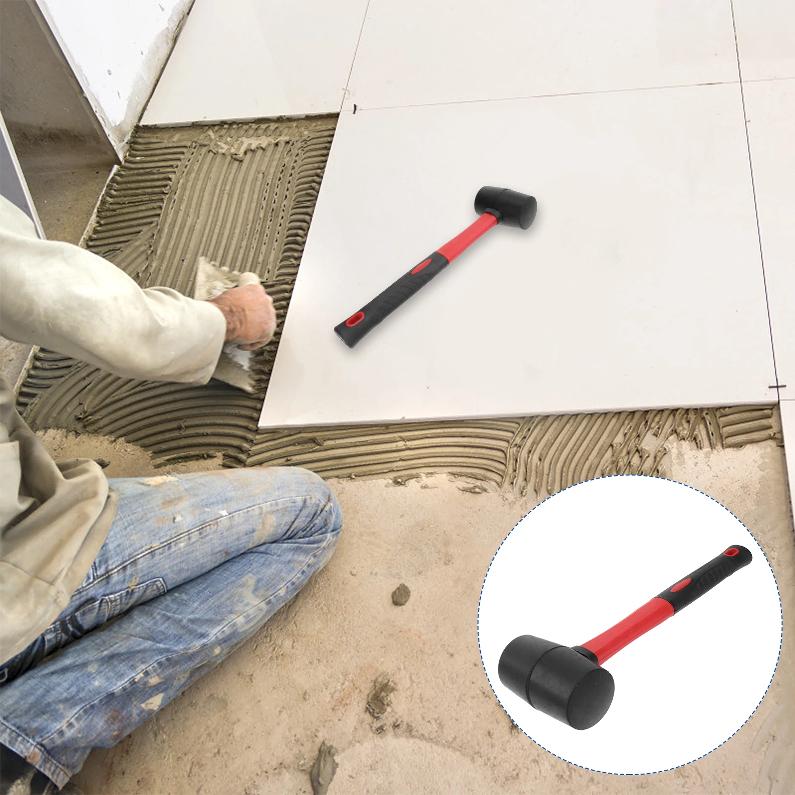 8 Oz Rubber Hammer Small Soft Mallet for Flooring Installation Tools Laying Laminate Hammer for Crafts Jewelry Two Color
8 Oz Rubber Hammer Small Soft Mallet for Flooring Installation Tools Laying Laminate Hammer for Crafts Jewelry Two Color