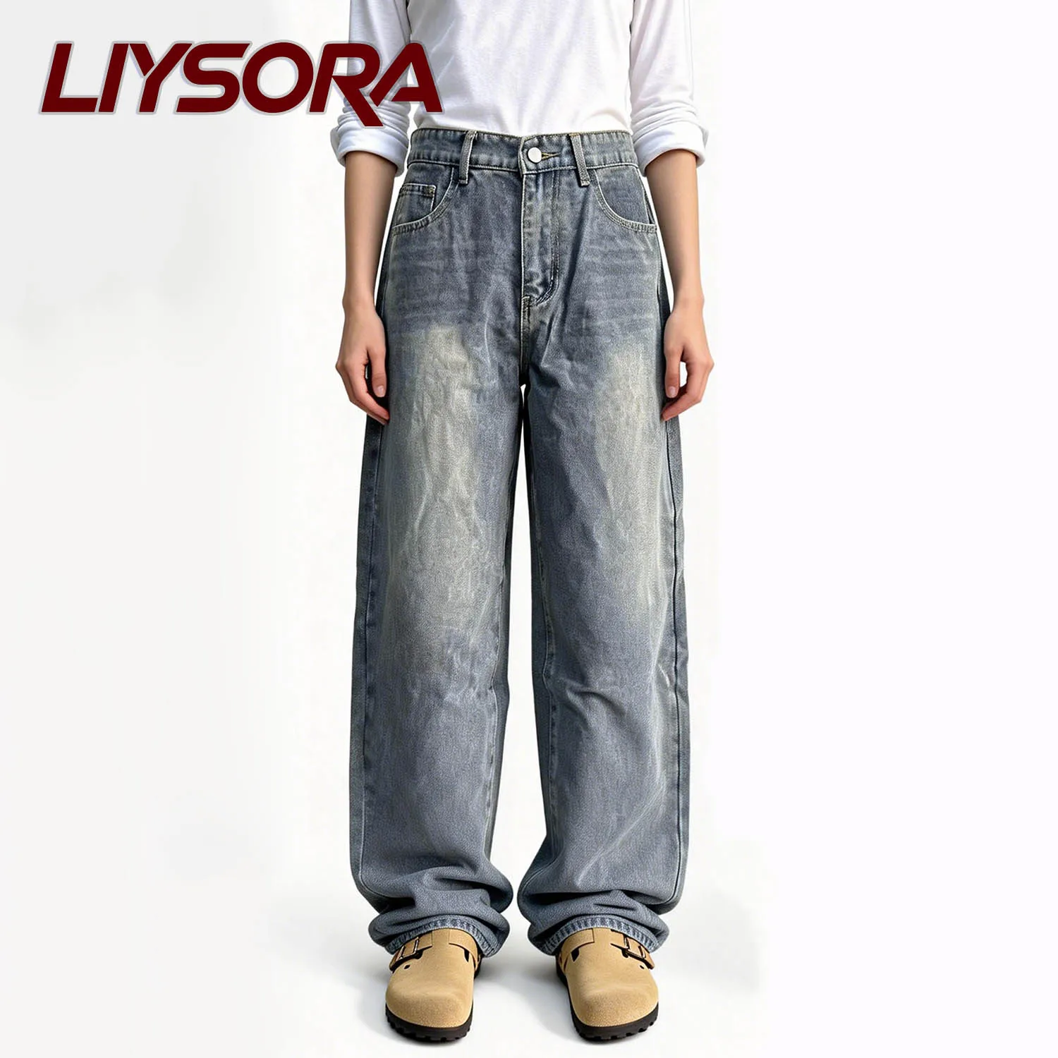 LIYSORA Men's Retro Light Blue Ultra Bagggy Wide-Leg Jeans Casual Loose Trousers New Korean Street Straight Denim Pants Unisex
LIYSORA Men's Retro Light Blue Ultra Bagggy Wide-Leg Jeans Casual Loose Trousers New Korean Street Straight Denim Pants Unisex