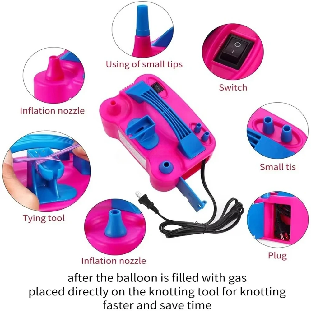 Multi-purpose Balloons Filling Dual Nozzle for Double Hole Air Compressor Birthday Wedding Tool High Power Electric Balloon Pump
Multi-purpose Balloons Filling Dual Nozzle for Double Hole Air Compressor Birthday Wedding Tool High Power Electric Balloon Pump