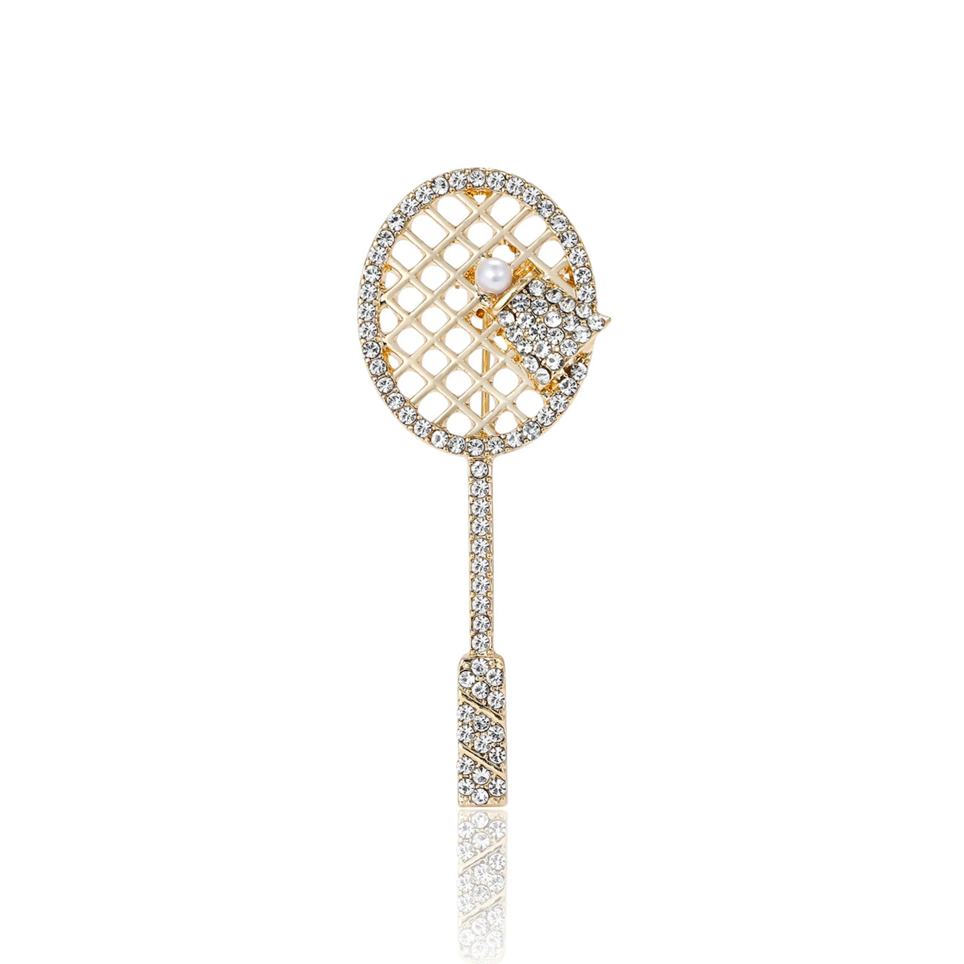 Creative Design Rhinestone PearlBbadminton Brooch Ladies Unisex 2 Color Fashion Badge Athlete Clothing Jewelry Gift
Creative Design Rhinestone PearlBbadminton Brooch Ladies Unisex 2 Color Fashion Badge Athlete Clothing Jewelry Gift