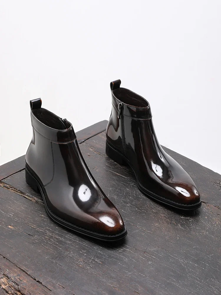 Autumn and Winter New British Style Business Dress Men's Boots High-top Leather Zipper Leather Boots Fashion Men's Shoes
Autumn and Winter New British Style Business Dress Men's Boots High-top Leather Zipper Leather Boots Fashion Men's Shoes