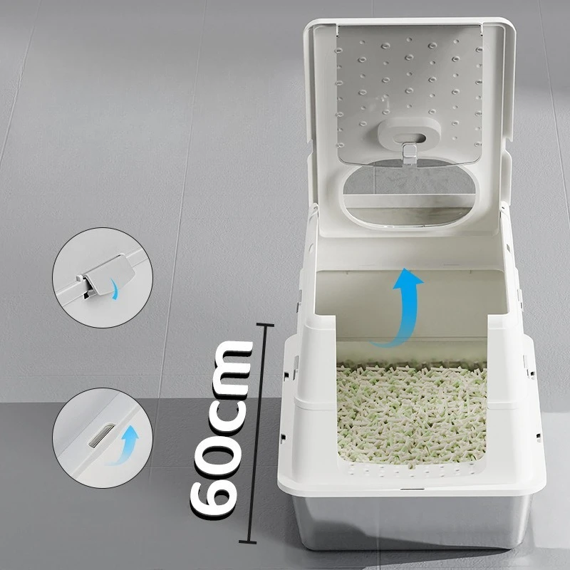 Cat Bedpans Stainless Steel Litter Basin Top-in Fully Enclosed Oversized Maine Toilet Deodorant Ejection Shit Basin Sand Basin
Cat Bedpans Stainless Steel Litter Basin Top-in Fully Enclosed Oversized Maine Toilet Deodorant Ejection Shit Basin Sand Basin
