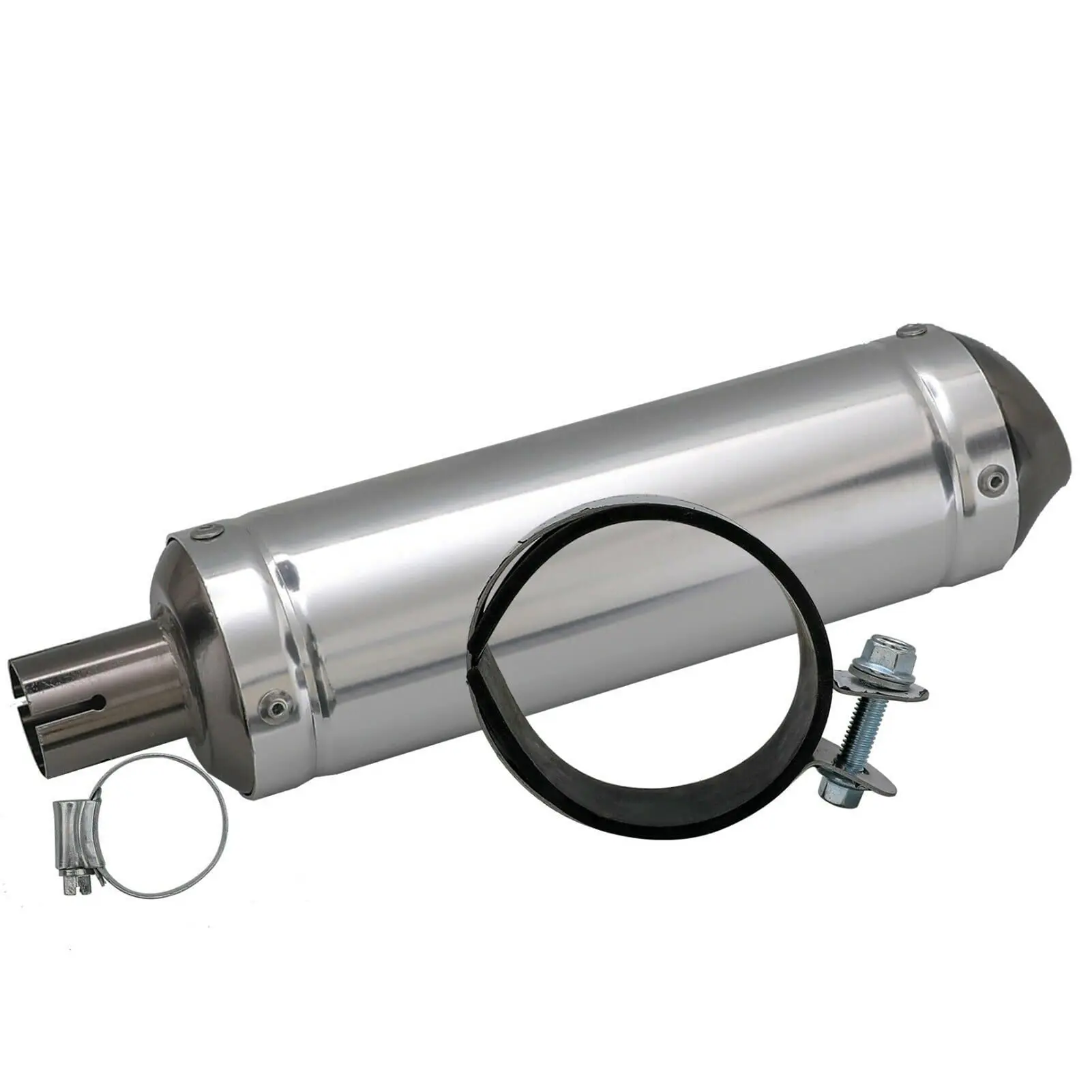 Stainless Steel 28mm Exhaust Muffler Compatible With 50cc To 160cc Quad, Dirt Bike, Pit Bike And Go Kart
Stainless Steel 28mm Exhaust Muffler Compatible With 50cc To 160cc Quad, Dirt Bike, Pit Bike And Go Kart