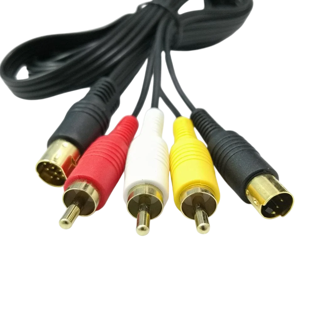 for SEGA Saturn S-Video AV Cable Gold Plated Plug 3RCA Audio Video Cord for SEGA Saturn SS AV Extend Wire Game Console Line
for SEGA Saturn S-Video AV Cable Gold Plated Plug 3RCA Audio Video Cord for SEGA Saturn SS AV Extend Wire Game Console Line