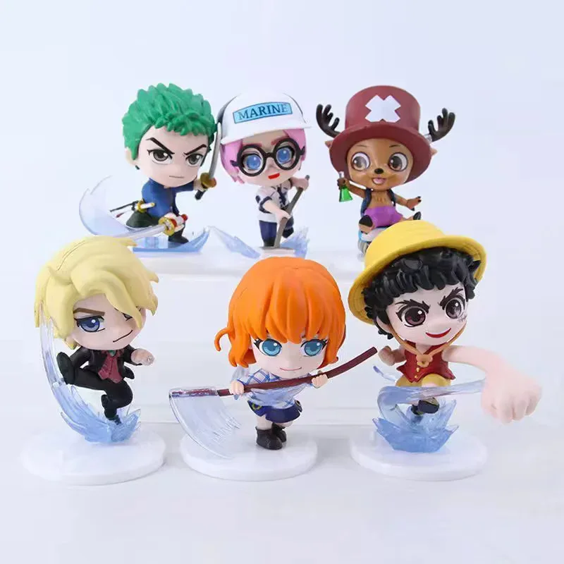 6pcs One Piece Chibi Anime Figure Luffy Zoro Sanji Nami Chopper Pvc Model Collectible Figurine Desk Ornament For Anime Fans Gift
6pcs One Piece Chibi Anime Figure Luffy Zoro Sanji Nami Chopper Pvc Model Collectible Figurine Desk Ornament For Anime Fans Gift