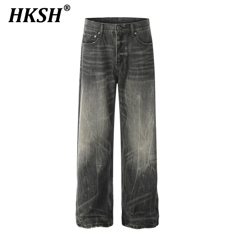 HKSH Punk Washed Gradient Jeans Heavy Distressed Worn Out American High Street Men's Wide Leg Straight Denim Pants Trendy HK4875
HKSH Punk Washed Gradient Jeans Heavy Distressed Worn Out American High Street Men's Wide Leg Straight Denim Pants Trendy HK4875