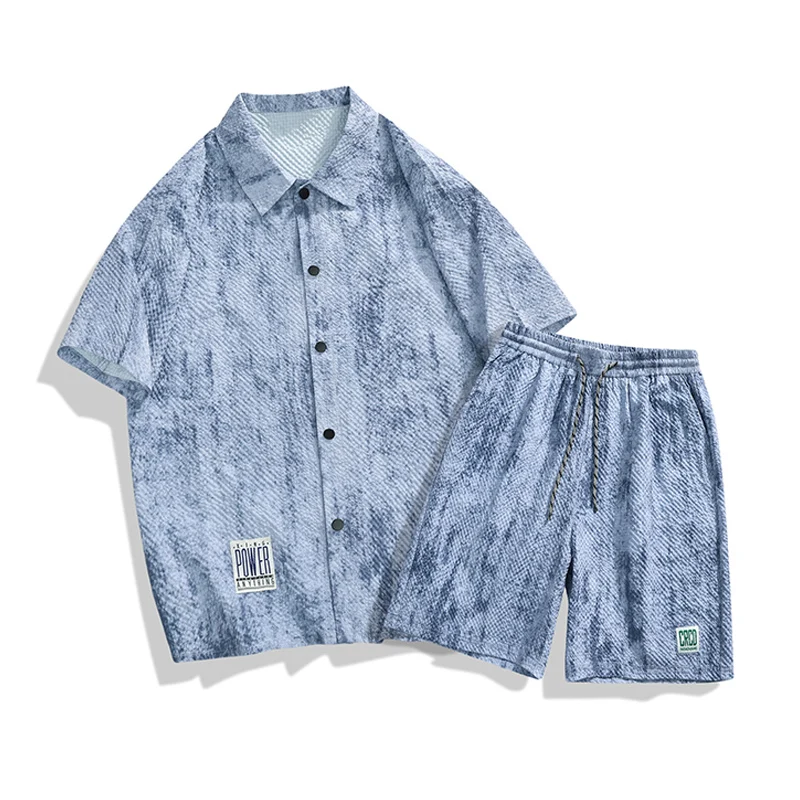 Men's Casual Summer Short Sleeve Denim Printed Shirt Shorts Suit Vintage Distressed Street Style Loose Fit Two-Piece Outfit
Men's Casual Summer Short Sleeve Denim Printed Shirt Shorts Suit Vintage Distressed Street Style Loose Fit Two-Piece Outfit