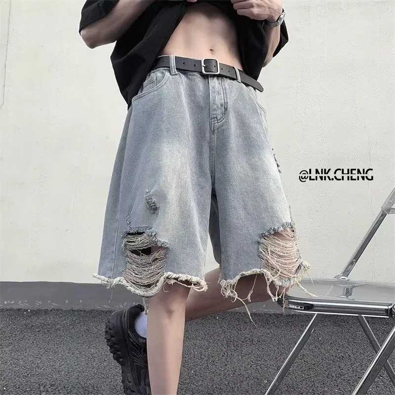 Male Boy Hole Beggar Washed Denim Shorts Men Trendy Thin Casual Fashion Ins Chic Y2K Streetwear Daily Leisure High Street Shorts
Male Boy Hole Beggar Washed Denim Shorts Men Trendy Thin Casual Fashion Ins Chic Y2K Streetwear Daily Leisure High Street Shorts