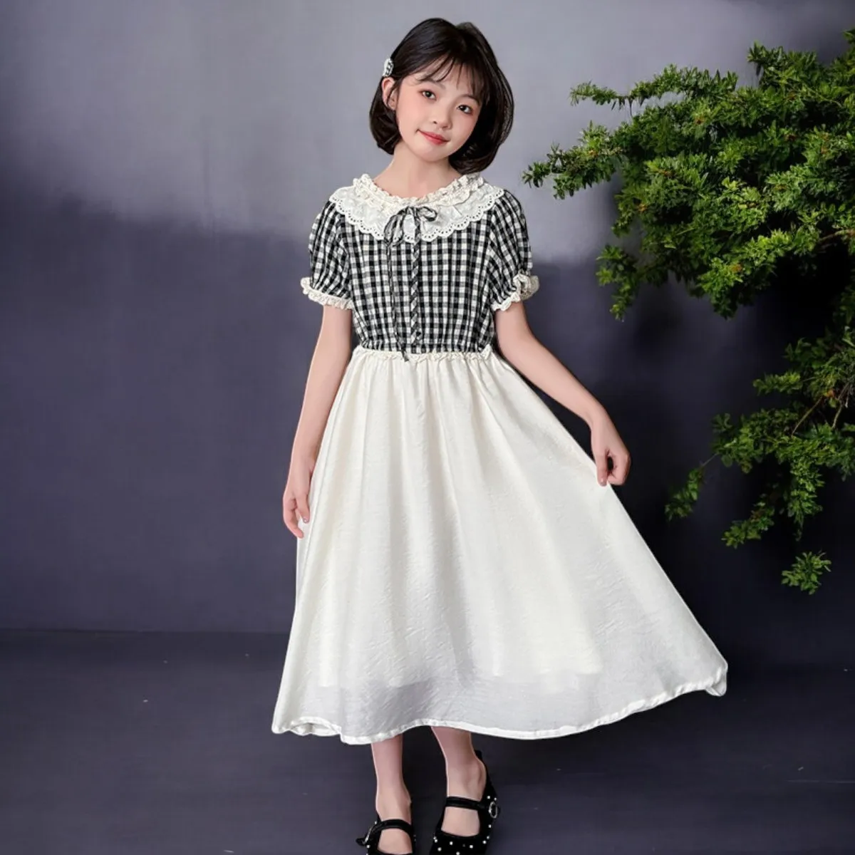 Summer Short Sleeve Children Princess Costumes 7 9 11 13 Years Baby Kids Lace School Dresses for Girls Outfits Teens Plaid Dress
Summer Short Sleeve Children Princess Costumes 7 9 11 13 Years Baby Kids Lace School Dresses for Girls Outfits Teens Plaid Dress