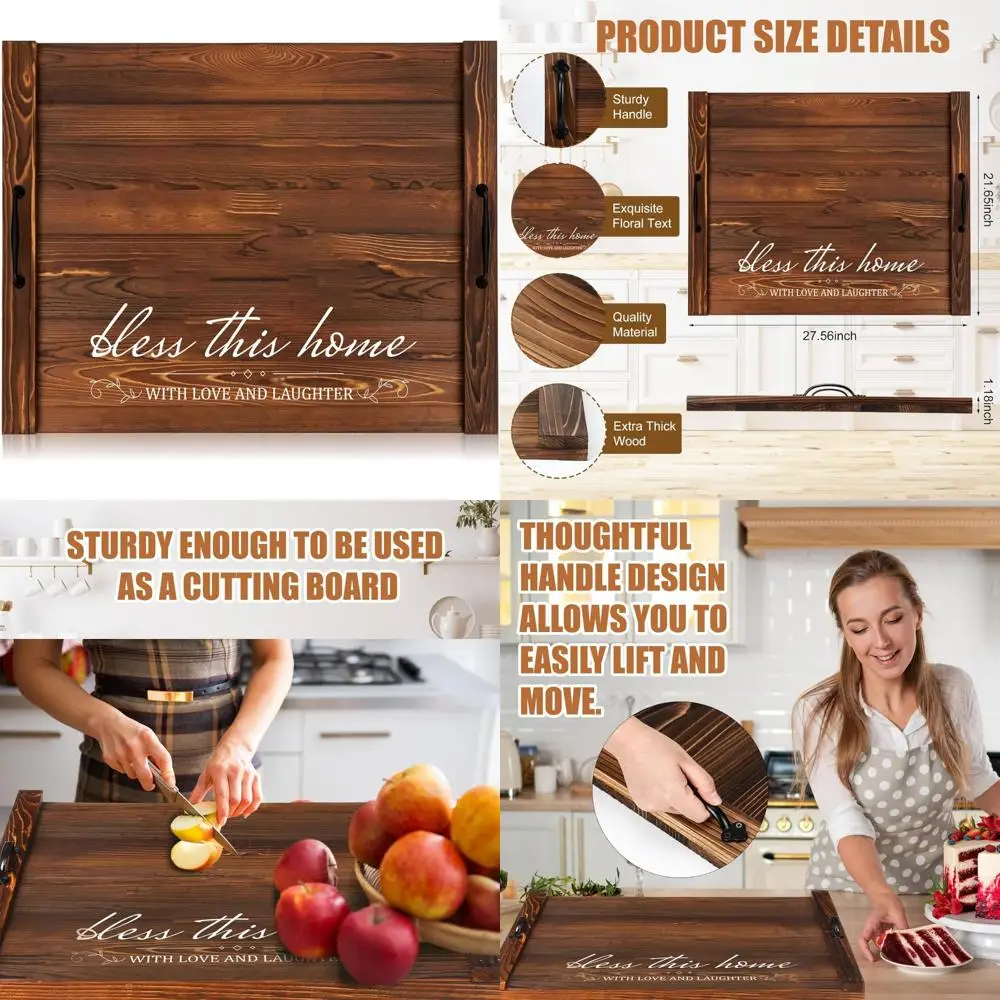 Wooden Cutting Board with Handles - 27.5 x 21.6 Stove Top Cover for Gas and Electric Burners, Sink Cover Utility
Wooden Cutting Board with Handles - 27.5 x 21.6 Stove Top Cover for Gas and Electric Burners, Sink Cover Utility