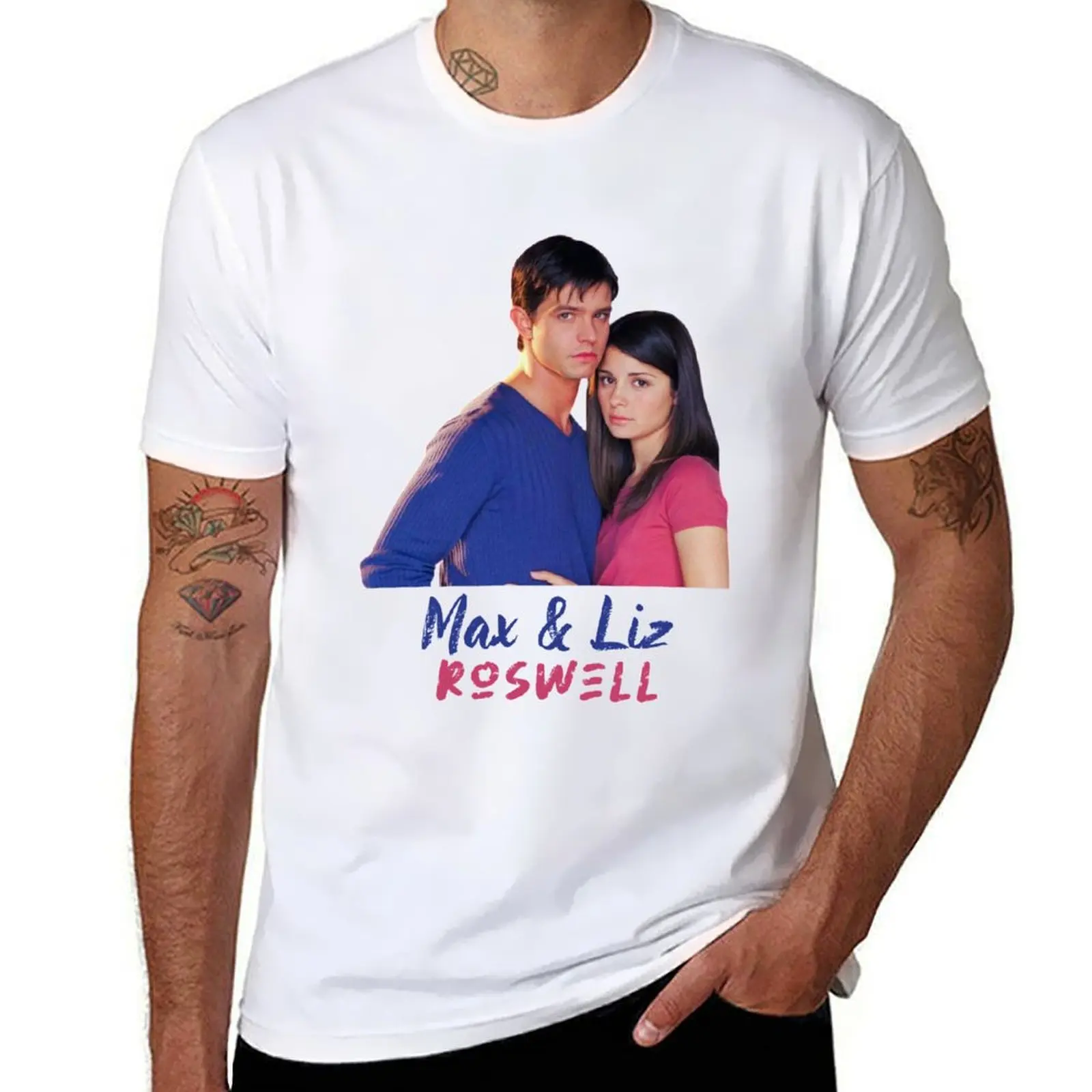 Original Max & Liz of Roswell T-Shirt Fashion Pattern Printed Tee Shirt
Original Max & Liz of Roswell T-Shirt Fashion Pattern Printed Tee Shirt