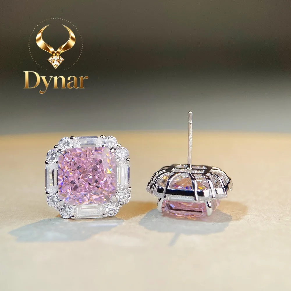 Dynar Jewelry Luxury white gold solid platinum PT950 pink diamond earrings cherry powder ins wind ray dean ice flower cut
Dynar Jewelry Luxury white gold solid platinum PT950 pink diamond earrings cherry powder ins wind ray dean ice flower cut