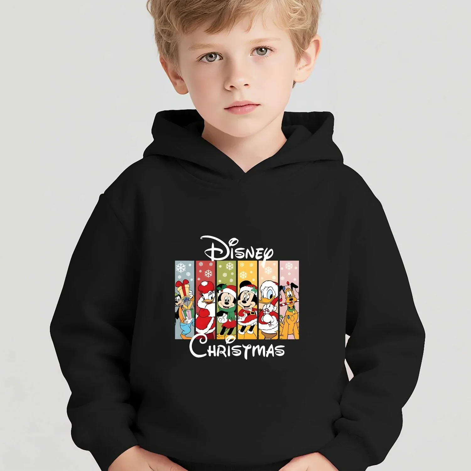 Рождественский пуловер с капюшоном и длинными рукавами для мальчиков и девочек с Микки и друзьями Диснея, осенне-зимняя рубашка Диснея, рождественский подарок
Рождественский пуловер с капюшоном и длинными рукавами для мальчиков и девочек с Микки и друзьями Диснея, осенне-зимняя рубашка Диснея, рождественский подарок